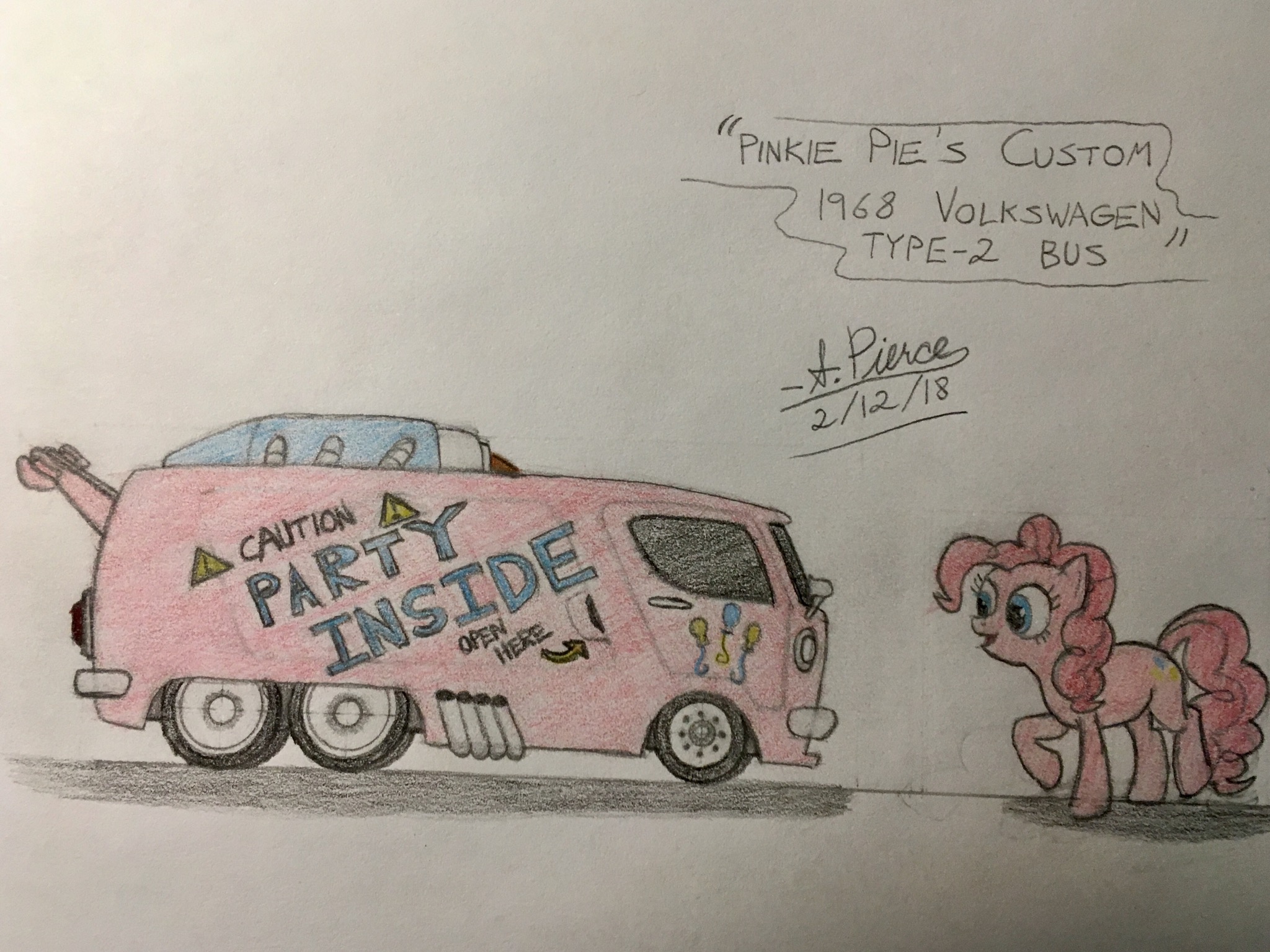 Pinkie Pie's custom VW Microbus